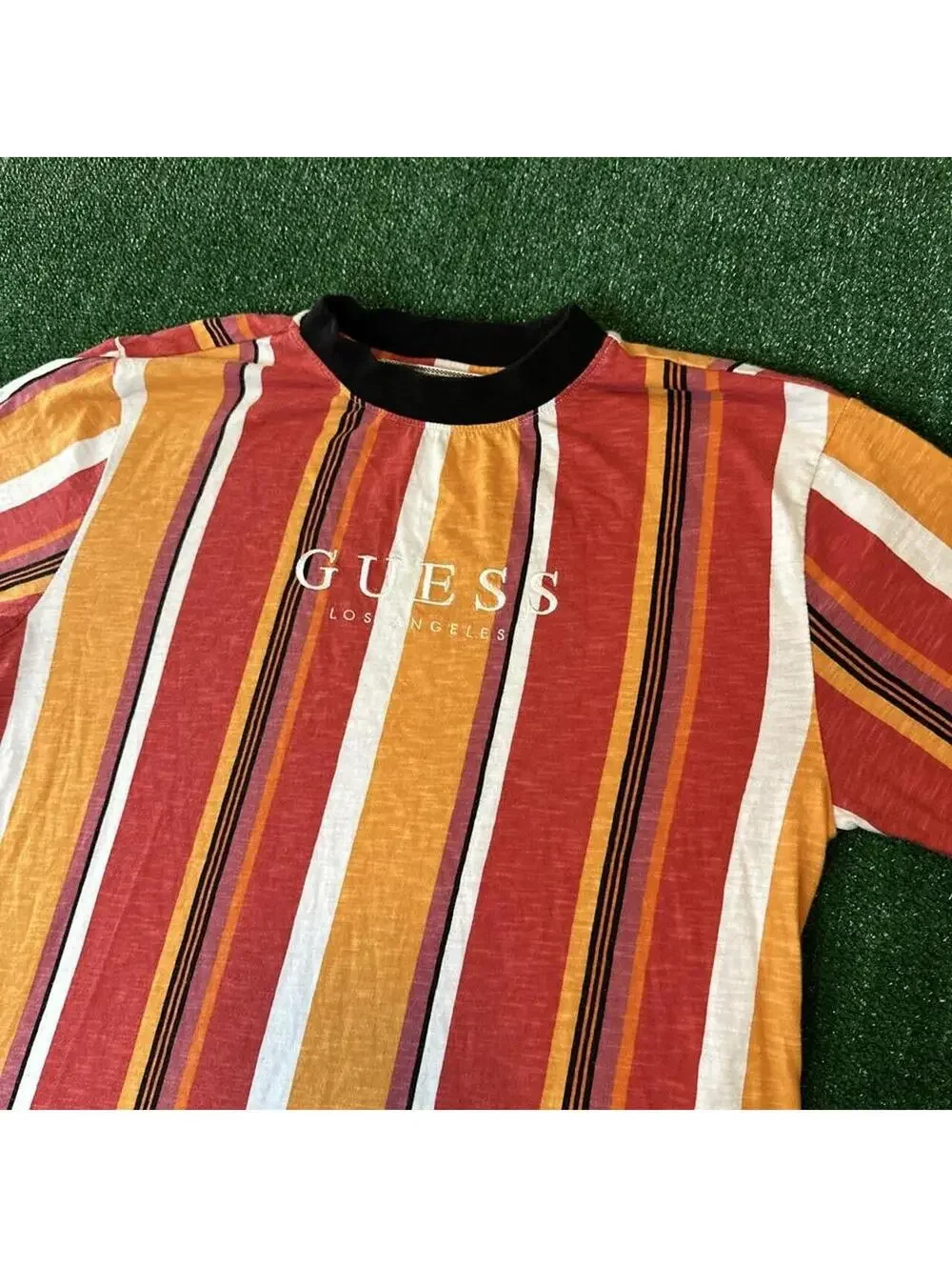 Guess originals Striped T-shirt heavyweight y2k style - Picture 2 of 7